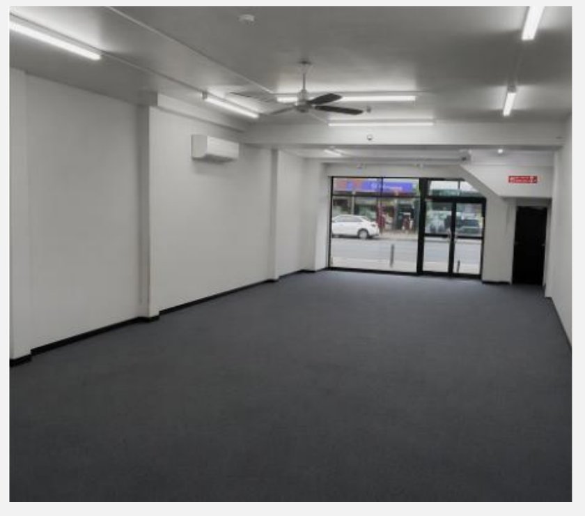 Interior of the tenancy, presented as a blank canvas