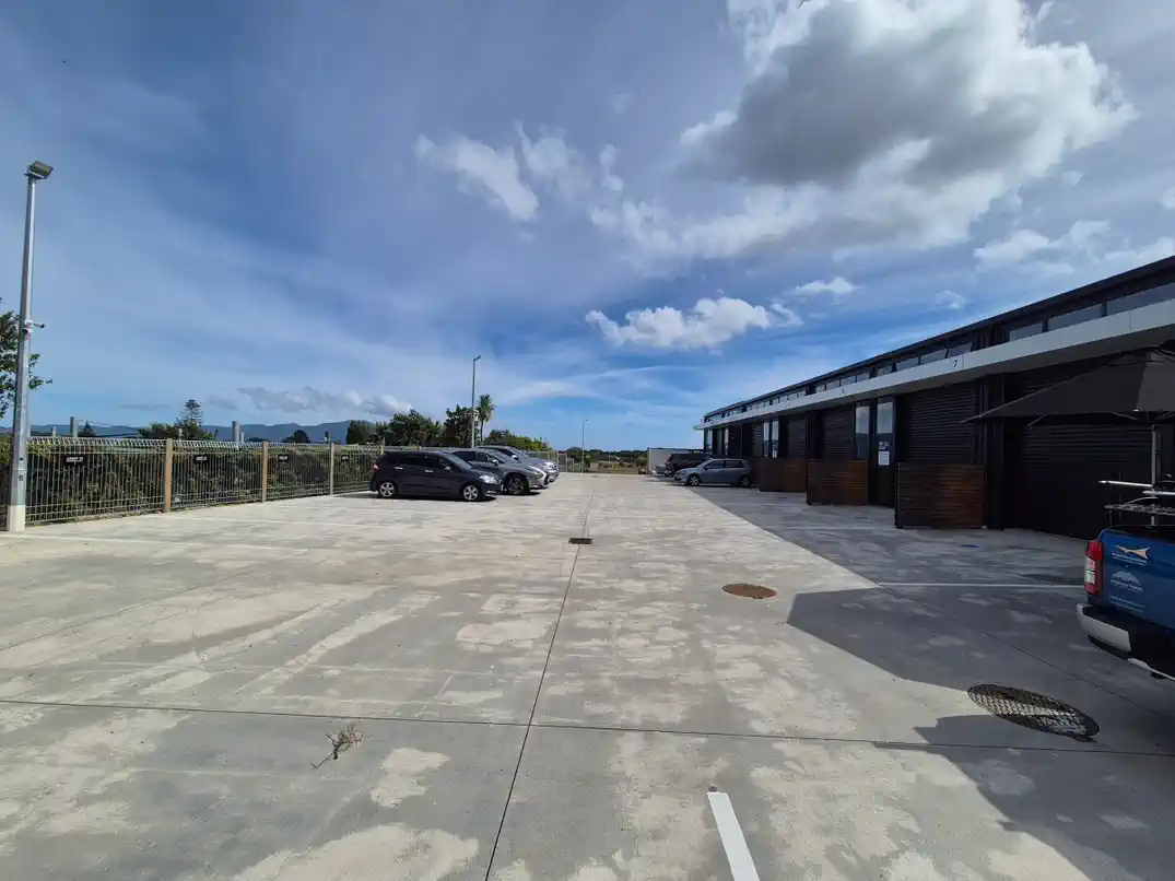 Shared courtyard and carparking looking toward the complex entrance